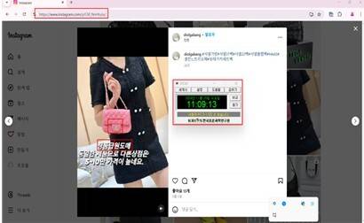 인스타그램서 유통된 위조 샤넬 가방. 오세희 의원실 제공