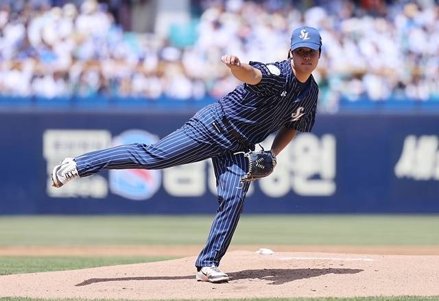 프로 데뷔전서 쓴맛을 본 삼성 정민성. 사진=삼성 제공
