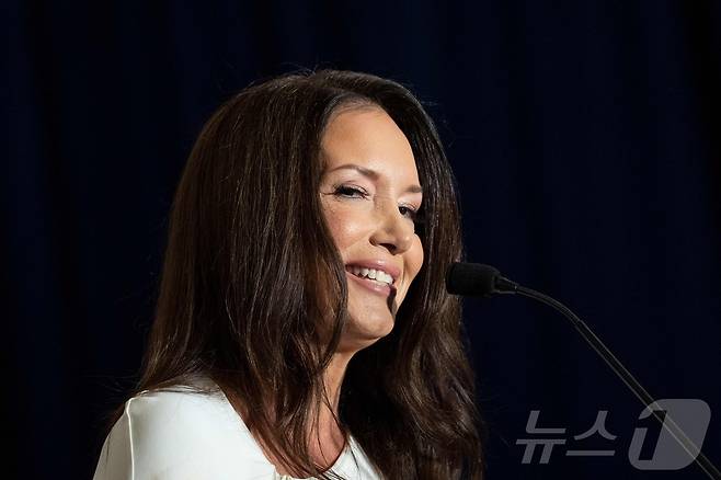 브룩 롤린스 국내정책위원회 국장이 지난 2022년 27월 26일 워싱턴에서 열린 미국 우선주의 아젠다 서밋서 연설을 하고 있다. 도널드 트럼프 미국 대통령 당선인은 23일(현지시간) 농림부 장관으로 브룩 롤린스 미국 우선주의 정책 연구소(AFPI) 대표를 지명했다. 2024.11.25 ⓒ AFP=뉴스1 ⓒ News1 우동명 기자