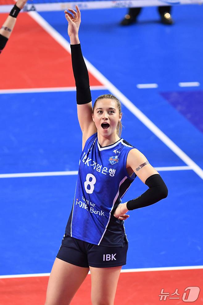 IBK기업은행에서 뛸 당시의 라셈. (KOVO 제공)