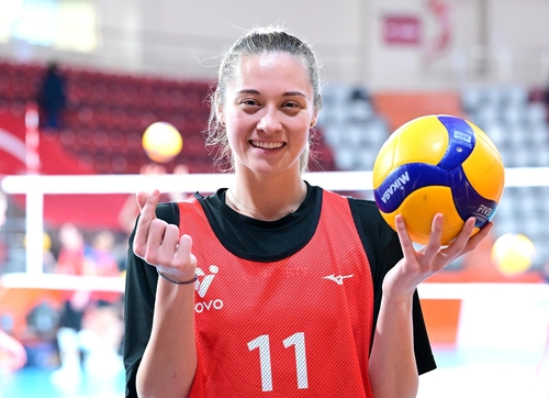 외국인 선수 트라이아웃에 참가한 레베카 라셈