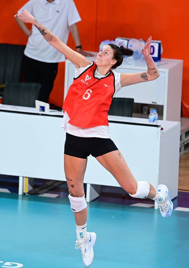 2025~26 외국인 선수 여자부 트라이아웃에 참가한 윌로우 존슨. KOVO 제공