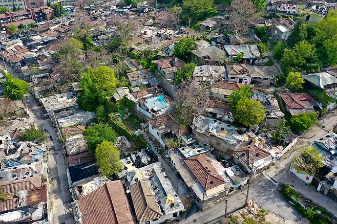 서울의 마지막 달동네인 백사마을 철거작업이 시작된 8일 서울 노원구 백사마을 전경 모습.