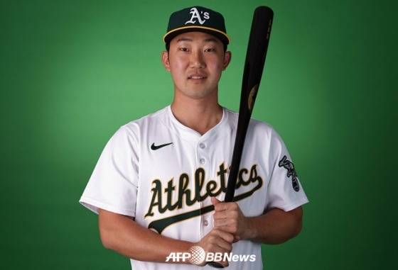 오클랜드 시절의 박효준. /AFPBBNews=뉴스1