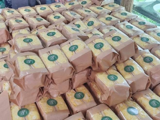 성심당에서 직원 간식으로 주문한 샌드위치 146개 (사진=SNS)