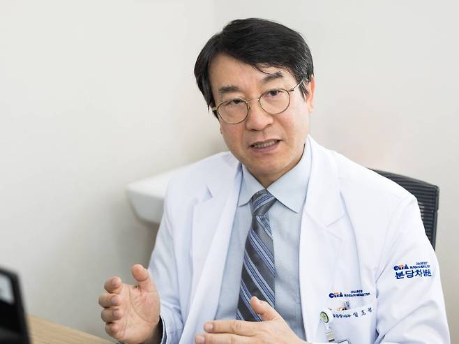 임호영 분당차병원 혈액종양내과 교수가 간암 치료법에 대해 설명하고 있다. 분당차병원 제공
