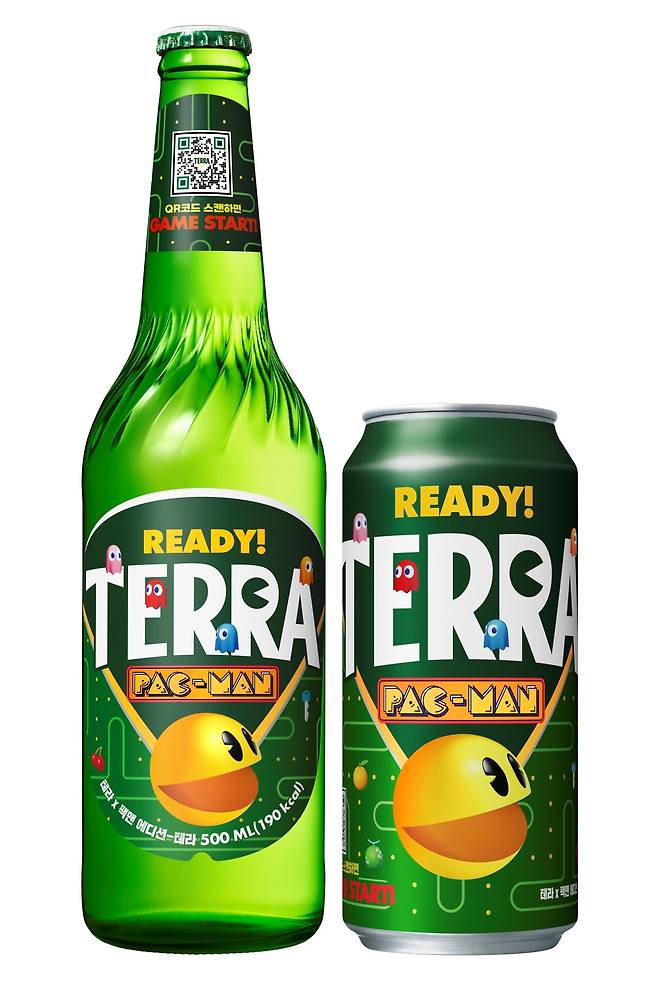 테라X팩맨 한정판 제품 이미지.(하이트진로 제공)