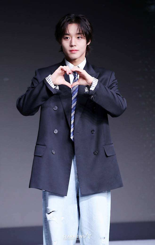 배우 박지훈이 21일 오전 서울 마포구 호텔 나루에서 열린 넷플릭스 시리즈 '약한영웅 Class 2' 제작발표회에서 포즈를 취하고 있다. /2025.04.21 /사진=김휘선 hwijpg@