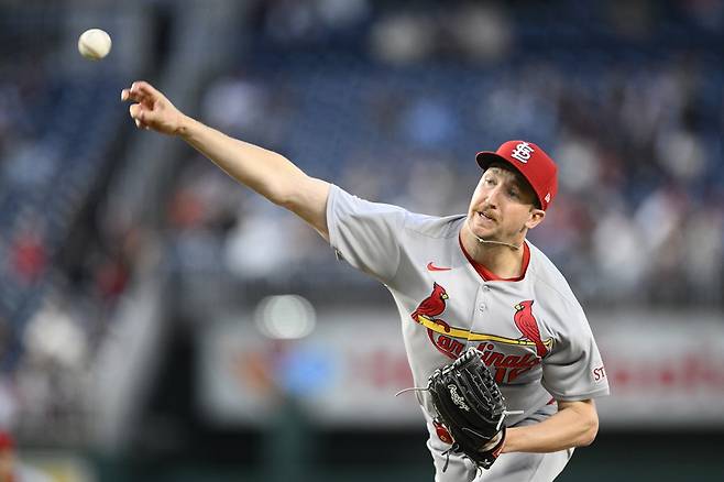 세인트루이스 투수 페디는 10일(한국시간) 내셔널스파크에서 열린 '2025 메이저리그' 워싱턴전에서 선발 등판했다. 이날 9이닝 무실점으로 생애 첫 완봉승을 챙겨 팀 6연승에 혁혁한 공을 세웠다. 연합뉴스 AP