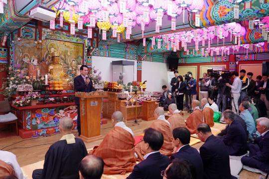 서산 부석사 설법전에서 10일 진행된 이운법회. 서산시 제공