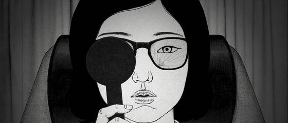 칸 영화제 비평가 주간 단편 경쟁 부문에 오른 단편 애니 '안경'. 젊은 여성이 깨진 안경을 다시 맞추는 과정에서 펼쳐지는 이야기다. 정유미 감독은 KAFA(한국영화아카데미)에서 애니메이션 연출을 전공했다. 사진 칸영화제