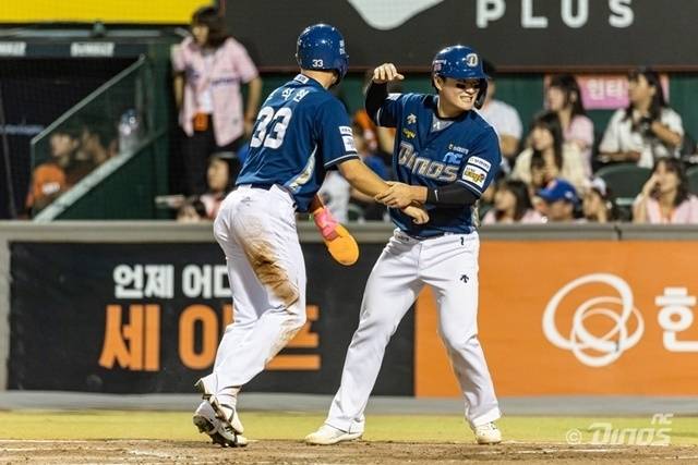 한석현(왼쪽)과 안중열. 사진=NC 제공