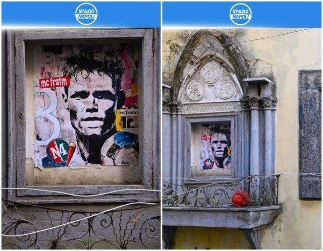 나폴리 팬들이 그라피티로 맥토미니를 칭찬하고 있다./소셜미디어