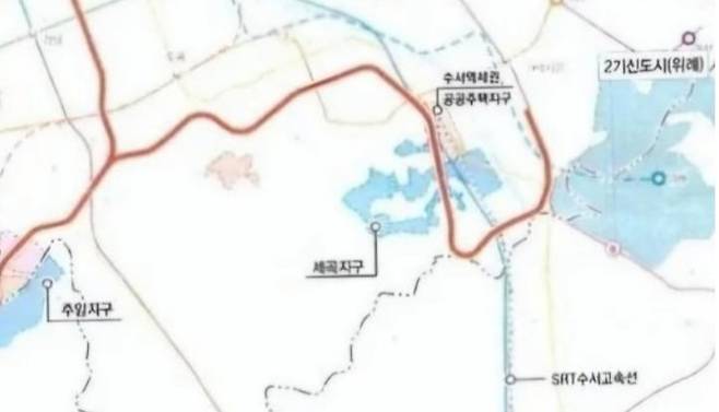 위례신도시로 진입하지 않는 위례과천선 노선도(안). 사진=국토교통부