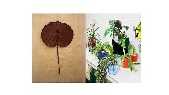 Artists Seo Shin-jung and Chae Sang-jang's artwork (left) and Kim Eun-ha's artwork that will be displayed during the "Namsangol Home" exhibition. (Seoul Metroplitan Government)