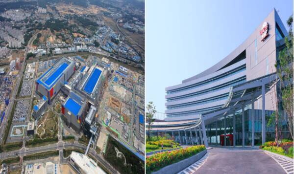 왼쪽부터 삼성전자 평택 반도체 공장, TSMC 3나노 반도체 공장. 삼성전자·TSMC 제공