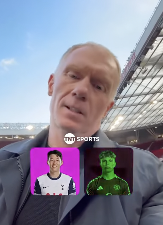 맨체스터 유나이티드 레전드 출신 전문가 폴 스콜스는 최근 영국 매체 'TNT스포츠'를 통해 UEL 결승전 통합 베스트 11을 선정했는데 손흥민을 빼고 알레한드로 가르나초를 선택했다. 사진┃TNT스포츠