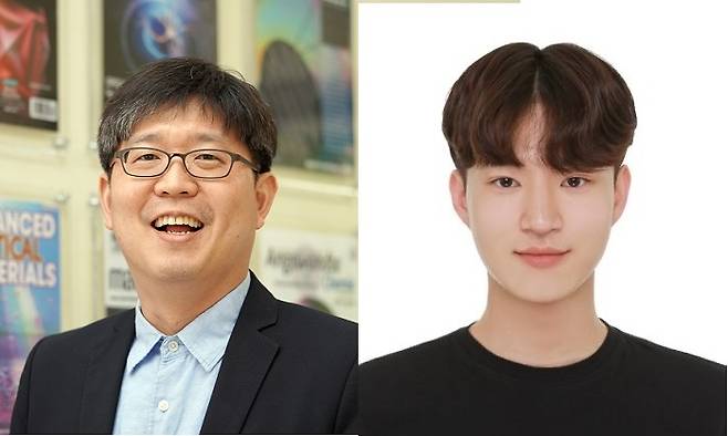 노준석 교수(왼쪽)와 통합과정 이건 씨