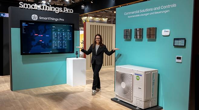 삼성전자가 지난 3월 독일 프랑크푸르트에서 개최한 냉난방공조 전시회 'ISH 2025'에 참가한 모습