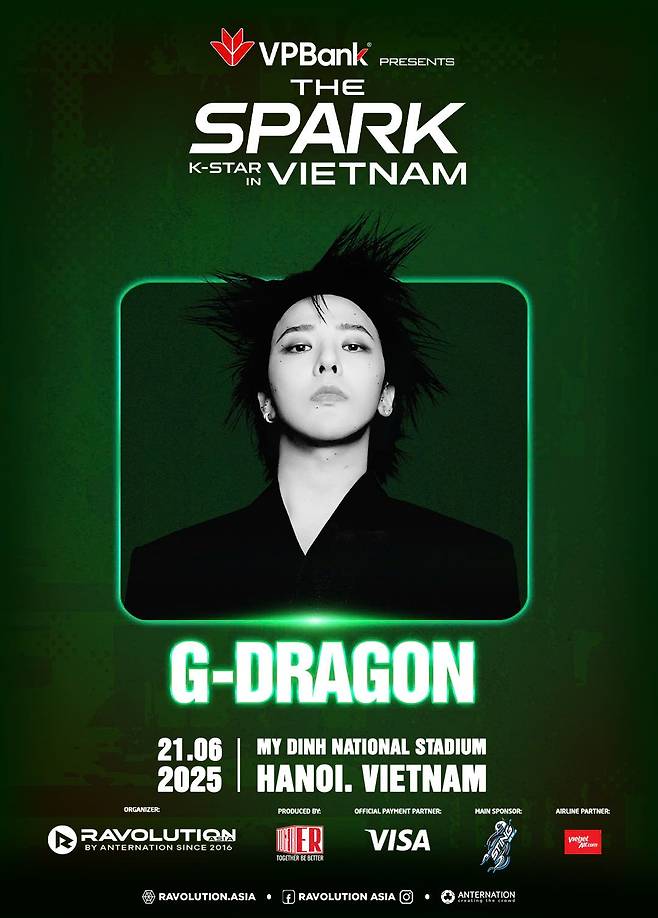 GD, 13년만 베트남 공연..'K-STAR SPARK IN VIETNAM 2025' 출연 확정