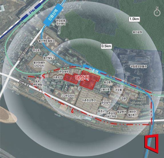 이촌 한가람아파트 위치도. 서울시 제공