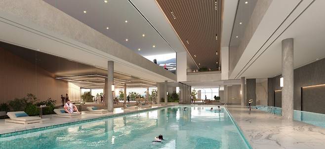 정규 레인과 다양한 시설을 포함한 어뮤즈먼트 풀