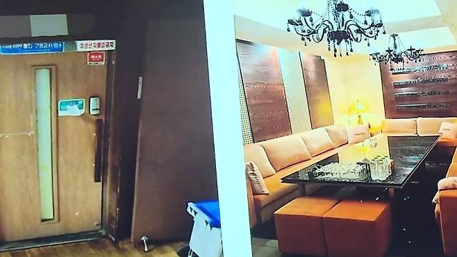김기표 의원이 14일 실제 유흥주점 내부라며 공개한 사진. (‘델리민주‘ 캡처)