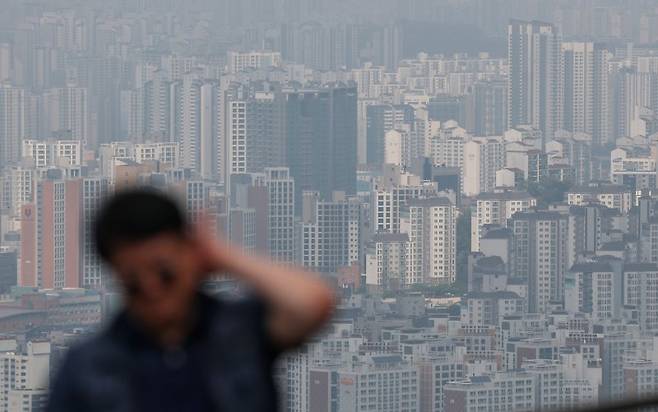 서울 남산에서 바라본 아파트 단지. 뉴시스
