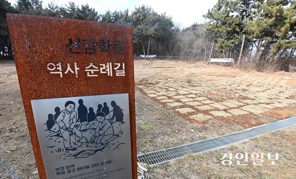 안산시 선감동에 위치한 선감학원 희생자 유해가 매장된 것으로 추정되는 묘역 전경. /경인일보DB