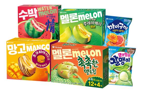 오리온이 지난 8일 한정판으로 내놓은 과일 맛 과자 . 사진 오리온