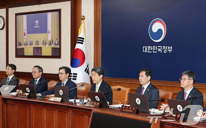 이주호 대통령 권한대행 부총리 겸 교육부 장관이 20일 서울 종로구 정부서울청사에서 열린 제22회 국무회의에서 발언하고 있다. (교육부 제공, 재판매 및 DB 금지) 2025.5.20/뉴스1 ⓒ News1 임세영 기자