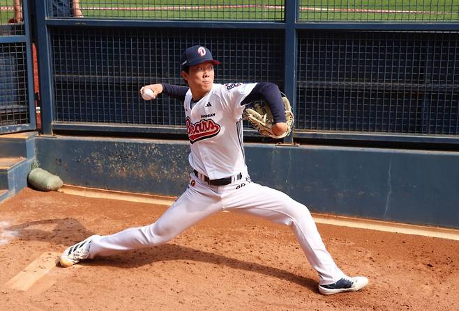 두산 베어스 신인 투수 최민석. /사진=두산 베어스 제공