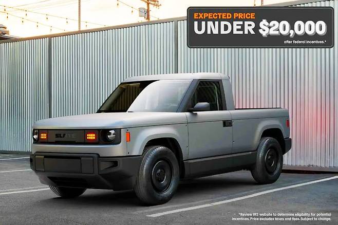 슬레이트 오토 전기 픽업트럭