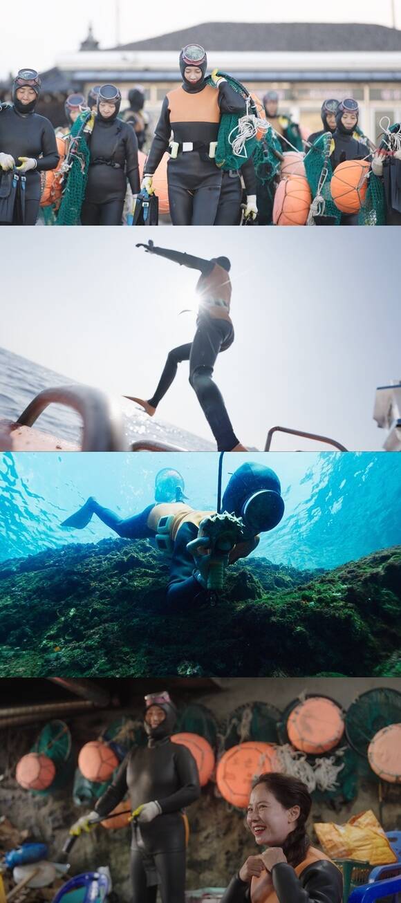 JTBC '딥 다이브 코리아: 송지효의 해녀 모험'은 송지효가 제주에서 해녀 물질에 도전하고 그들과 진정한 유대감을 형성해 나가는 여정을 그린 다큐멘터리다. /JTBC