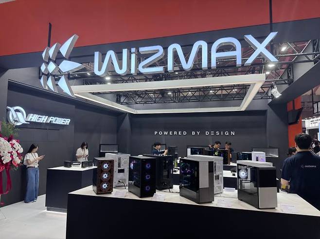컴퓨텍스 2025 전시관 내에 위치한 한국 기업 한미마이크로닉스의 브랜드 위즈맥스 부스.ⓒ임채현 기자