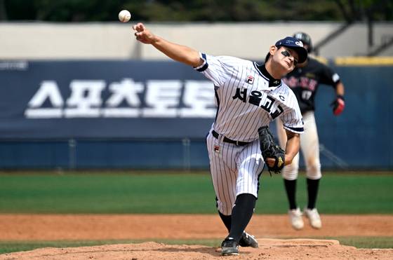 서울고 재학 당시 김서현의 역투.