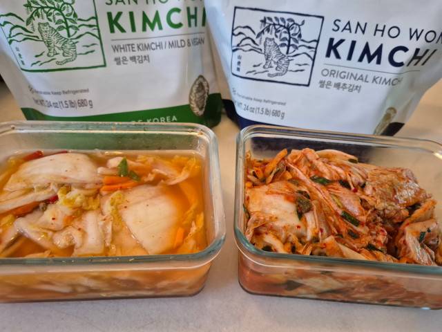 대상 종가의 산호원 김치 2종/사진=김아름 기자 armijjang@