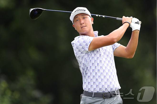 미국프로골프(PGA)투어 찰스 슈와브 챌린지 1라운드에서 단독 선두에 오른 존 박(미국). ⓒ AFP=뉴스1