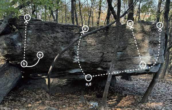 a 말랐으면 V2. b 키컸으면 V2 c 잘했으면 V4 d School of Rock V6