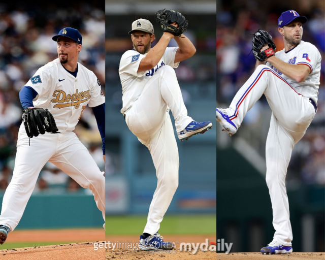 왼쪽부터 디그롬, 커쇼, 슈어저. /게티이미지코리아