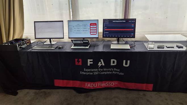 파두가 컴퓨텍스 2025 전시장 인근 호텔에서 '파두 쇼룸'을 운영해 주요 파트너사들을 초청하고 전략제품을 소개했다./사진=파두