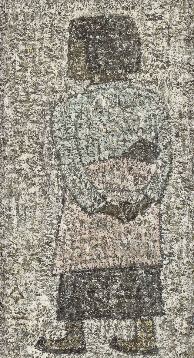 박수근의 1964년작 ‘아기 업은 소녀’. 케이옥션 제공