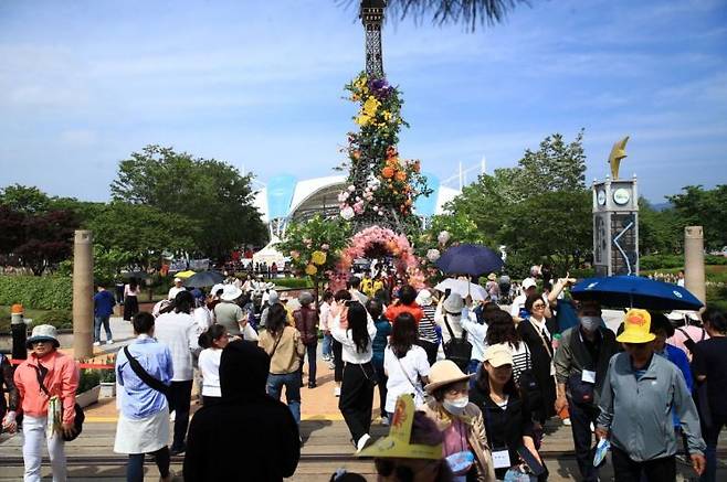 2025년 제15회 곡성 섬진강기차마을 장미축제장. 곡성군 제공