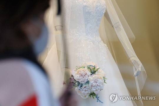 웨딩드레스.<연합뉴스>