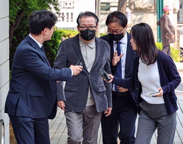 ‘건진법사’ 전성배 씨 지방선거 공천헌금 의혹 공판 출석. 연합뉴스