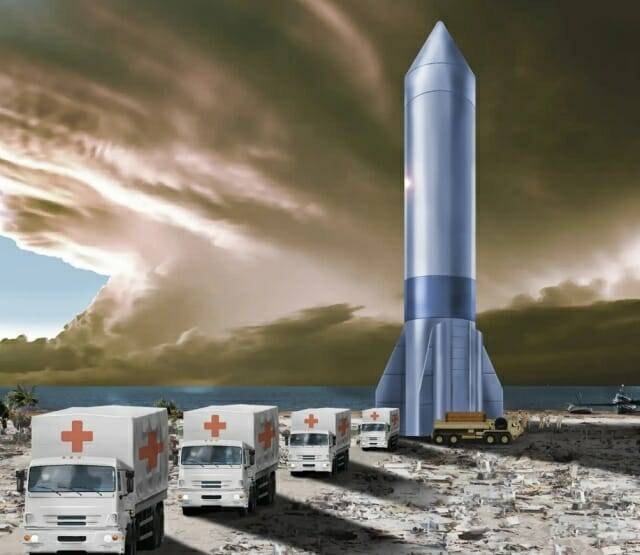 미 공군의 화물 로켓이 작동하는 모습을 상상한 이미지 (출처=AFRL)