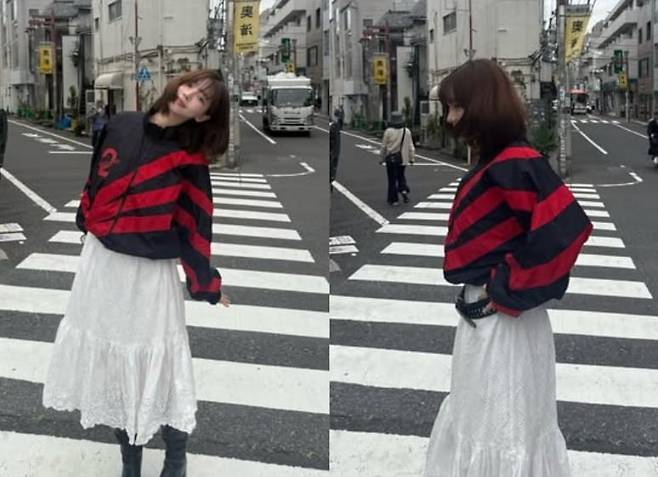 27일 카리나가 올렸다가 삭제한 사진./인스타그램