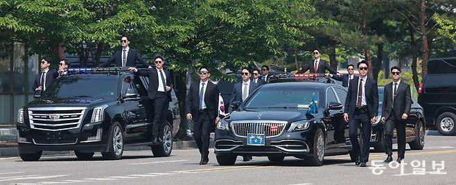 제21대 대통령 취임식을 앞두고 대통령경호처가 27일 취임 퍼레이드 및 특수 경호 훈련을 서울 강서구 경호안전교육원에서 언론에 공개했다. 2025.5.27. 대통령실사진기자단 송은석 기자 silverstone@donga.com