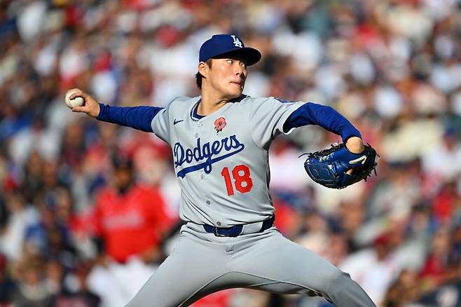 야마모토 요시노부가 호투하며 시즌 6승을 거뒀다. AFP=연합뉴스