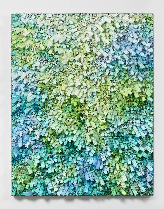 한지를 주재료로 완성한 ‘집합(Aggregation) 25-AP032’, 117×91㎝, 2025. 페로탕 제공